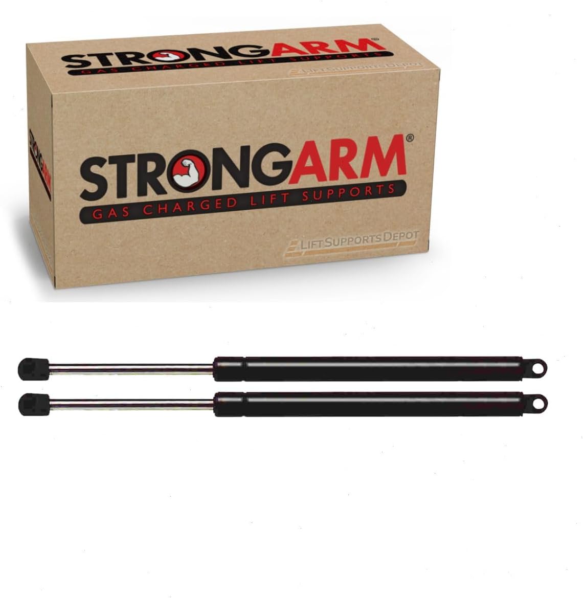 Qty (2) StrongArm 4672 Lift Supports 10" Fully Extended 7" retracted 50lbs with 10.2mm Eyelet Ends