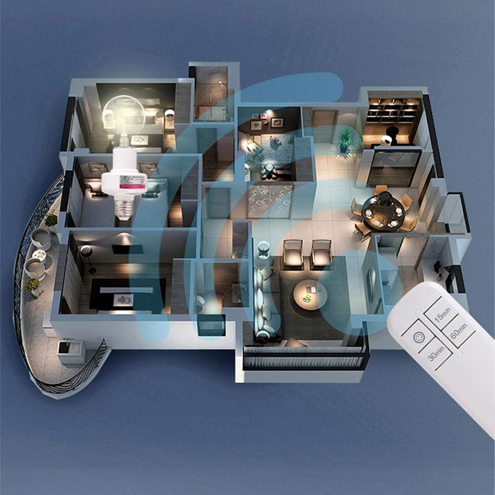 Onе-Dау Sаlе: Uр tо 80% оƒƒ YCDC Remote Light Socket E26 E27 Timing Wireless Light Switch Kit, Remote Bulb Base Holder with Smart Switch, 50m Long Distance Control, White