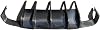 Difusor Trasero de Paragolpes de Fibra de Carbono FRP W212 Compatible con Mercedes Benz W212 Clase E E400 E63 AMG 4 Puertas Deportivo 2009-2013 (Fibra de Carbono Real) 1