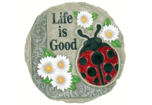 Spoontiques - Garden Décor -Life is Good Ladybug Stepping Stone