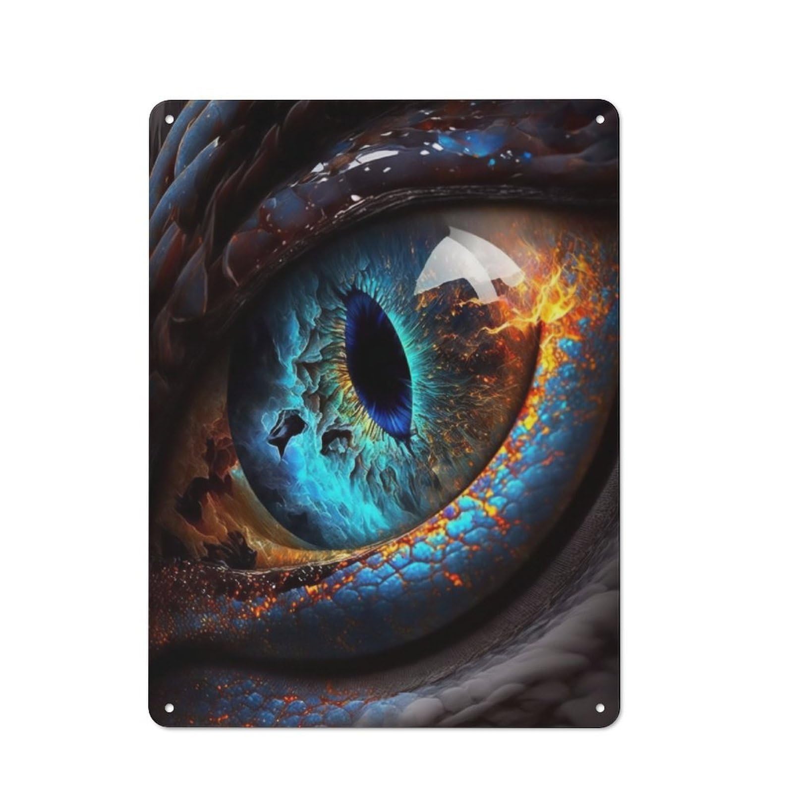 Cosmic Elder Dragons Sight Office Metal Sign 40x30cm, Understated Office Wall Decor for Workspace, Cafe, Shop Or Desk Area