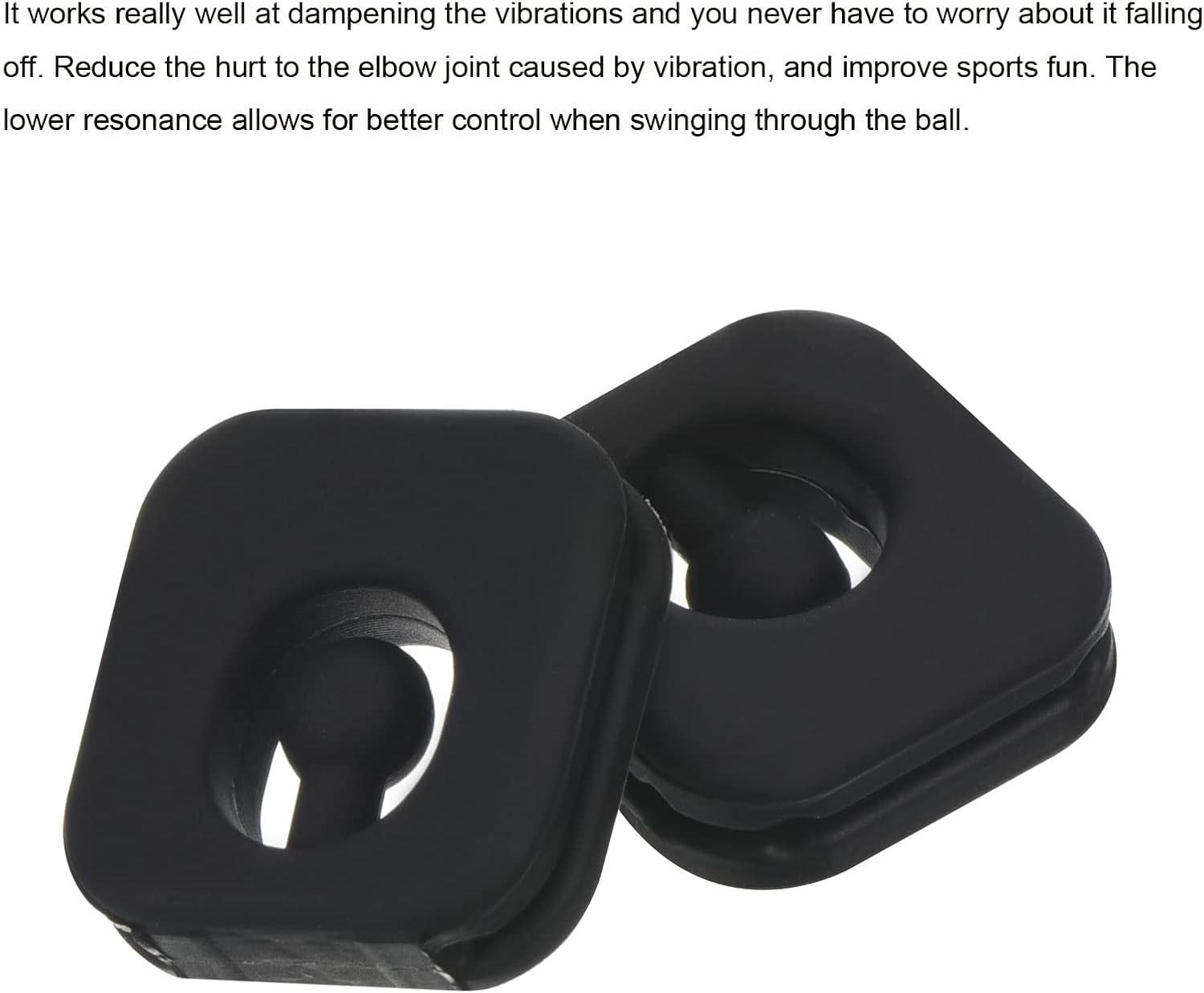 PATIKIL Tennis Vibration Dampener, Square-Shaped Silicone Shock Absorber Racket String Damping for Tennis Racquet