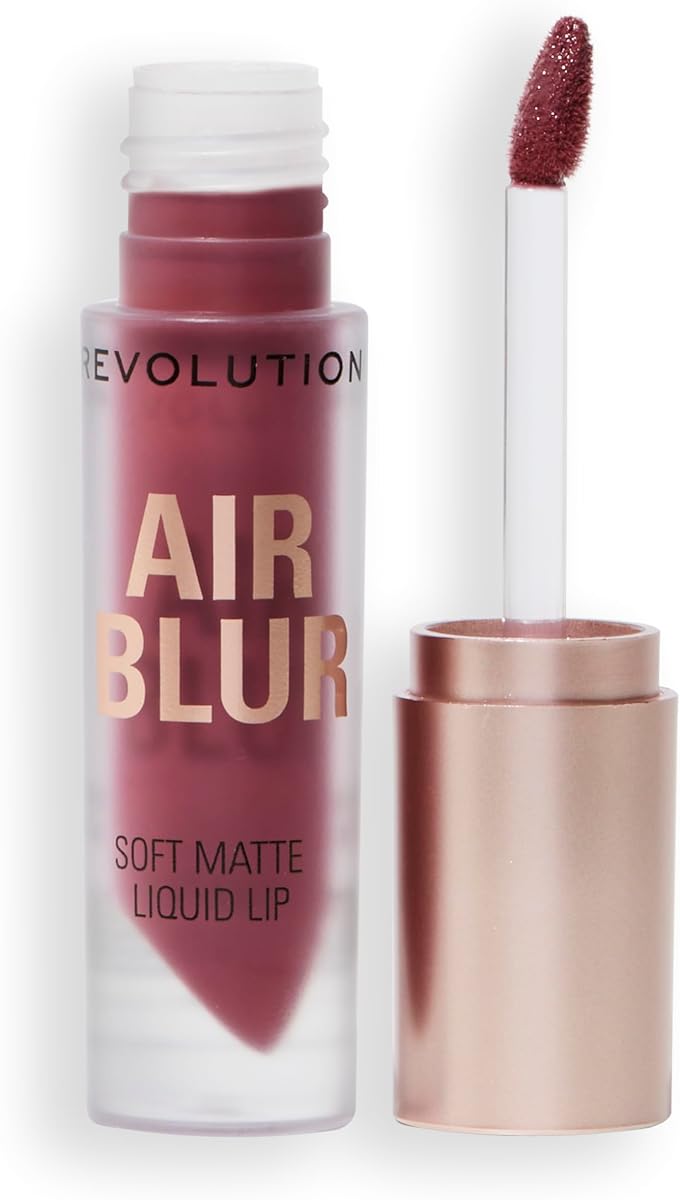 Revolution Air Blur Matte Liquid Lipstick, Black Cherry Cool-Toned Mauve | Long-Lasting Lip Color, Face Makeup, Vegan & Cruelty-Free, 0.11 fl oz