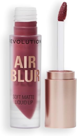 Revolution Air Blur Matte Liquid Lipstick- Black Cherry | Bold Color, Soft Focus Finish | Lightweight, Non-Drying, Transfe...