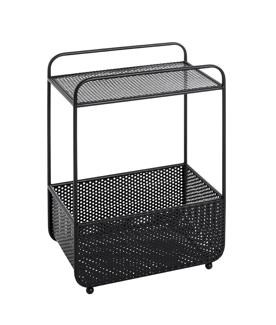 Table d'appoint noire HAKU pour optimiser les petits espaces et ranger les magazines