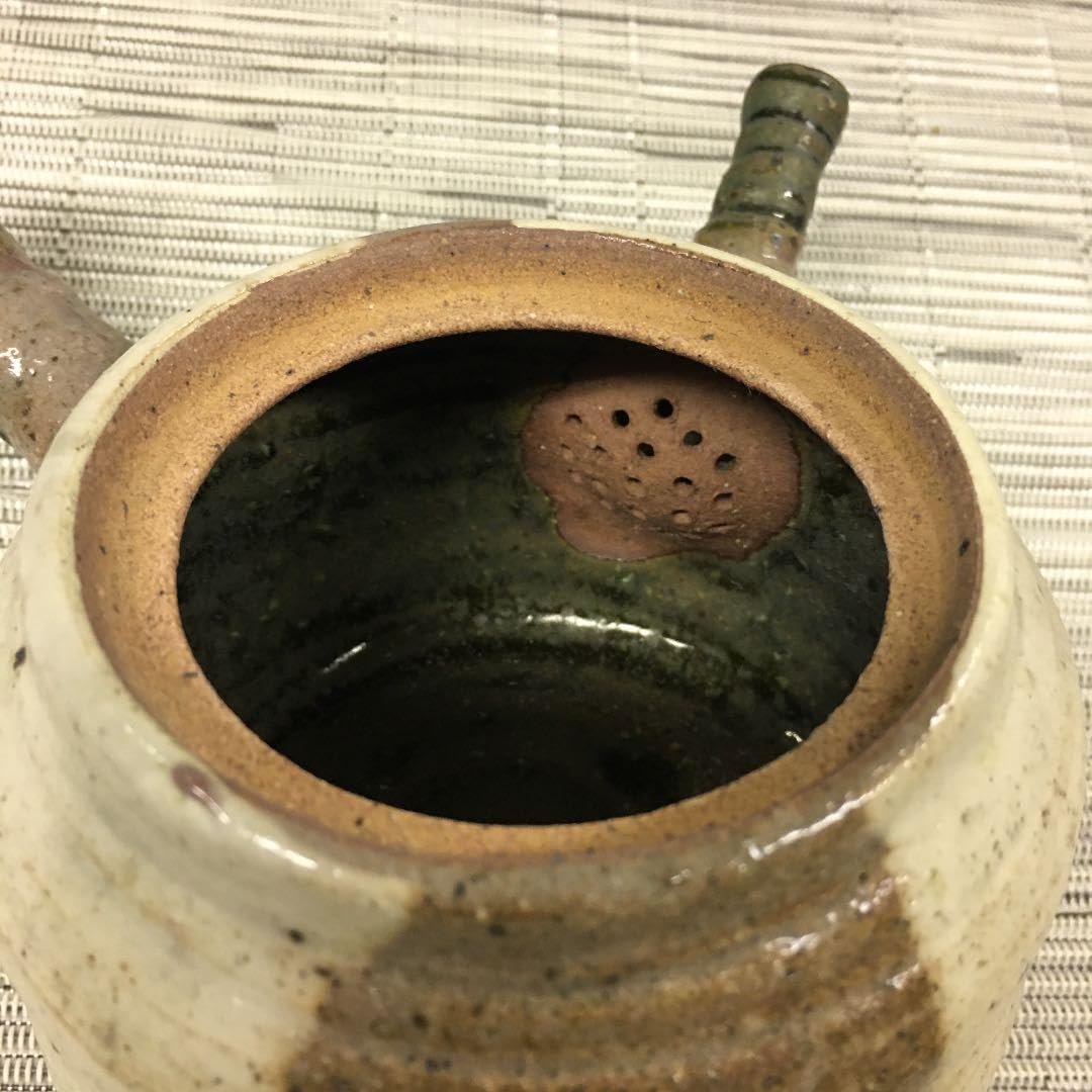 Amazon.co.jp: 美濃焼 桂山窯作 志野織部手捻り急須 : Home & Kitchen 