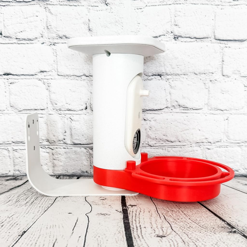 Hummingbird Feeder Seed Tray Adapter for Bird Buddy Hummingbird Feeder, Easy Attach Seed Tray with Drainage & Perch Ring for Small Birds, Convert Your BirdBuddy Nectar Feeder into a Seed Feeder (Kit)