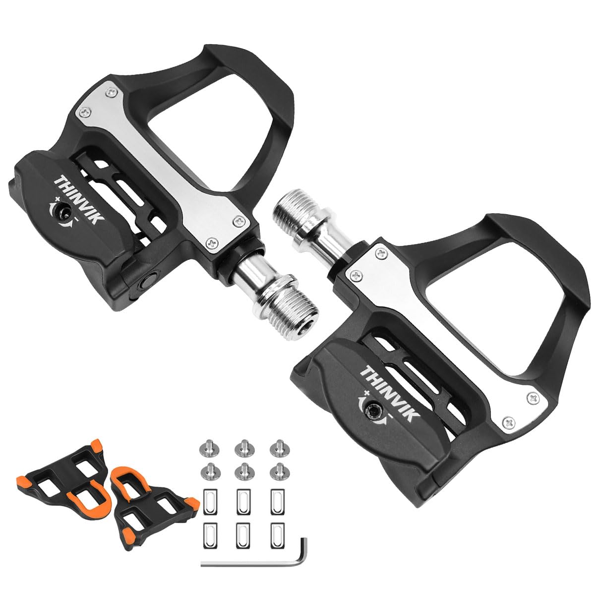 Thinvik Clipless Pedals Road Bike Cycling Pedals with Cleats Compatible  with Shimano SPD SL System All Level Road Cycling Pedal