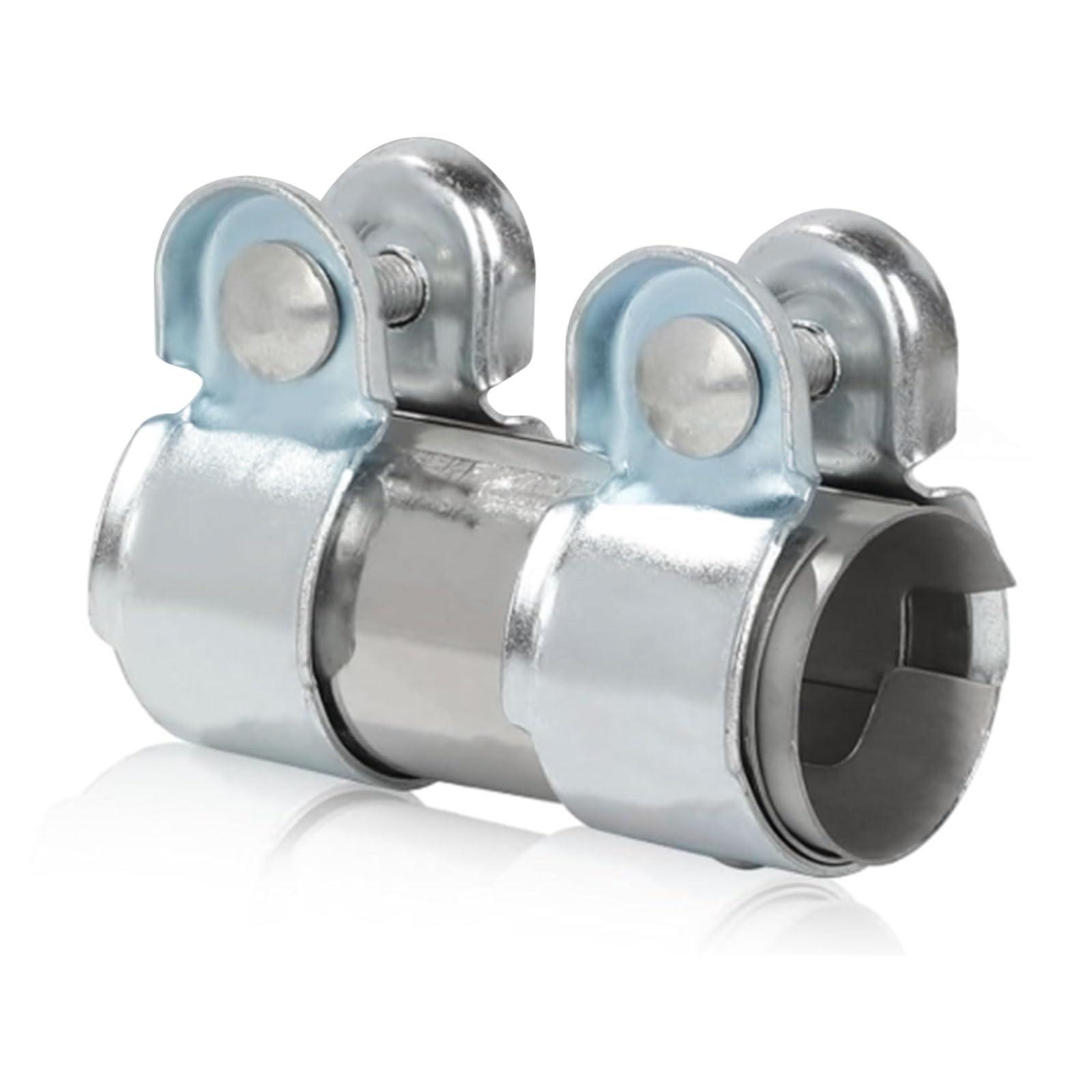 Podwójna obejma do rury wydechowej 38 mm x 95 mm, obejma do rury wydechowej ze stali nierdzewnej, uniwersalna obejma do rury wydechowej, podwójna obejma do rury wydechowej