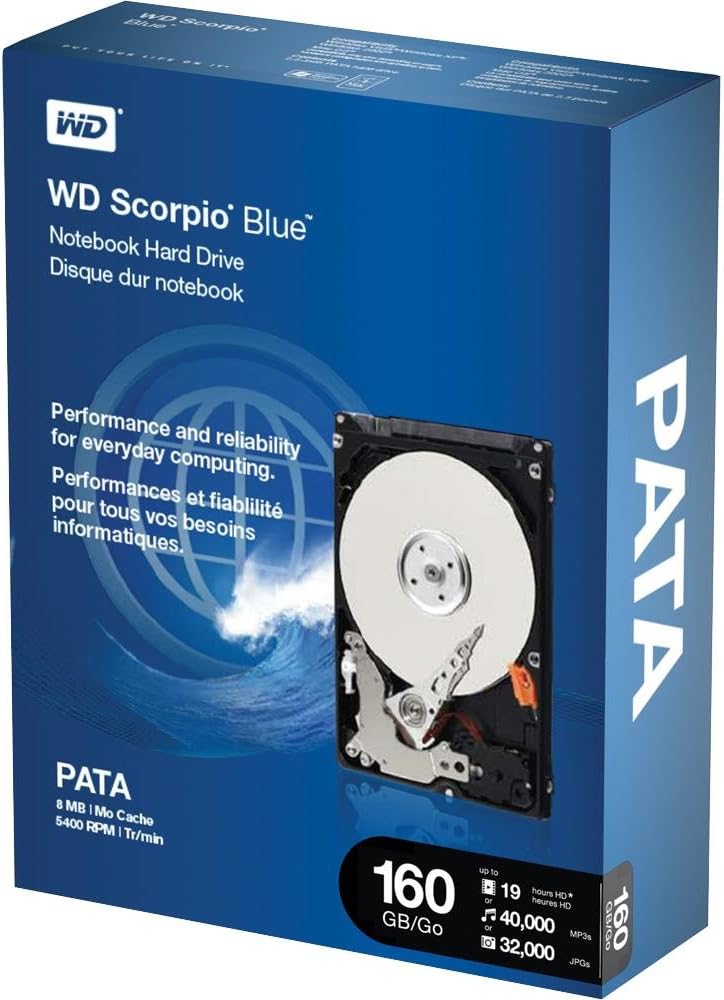 Western Digital 160 GB Scorpio PATA Mobile Internal Hard Drive WD1600VERTL (Blue)
