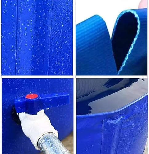 Miniatura 6 de Pool Above Ground Canvas Fish Pond Pool Above Ground for Breeding Koi Comes with Frame for Breeding Koi Agricultural, Easy to Install (Color  Blue,