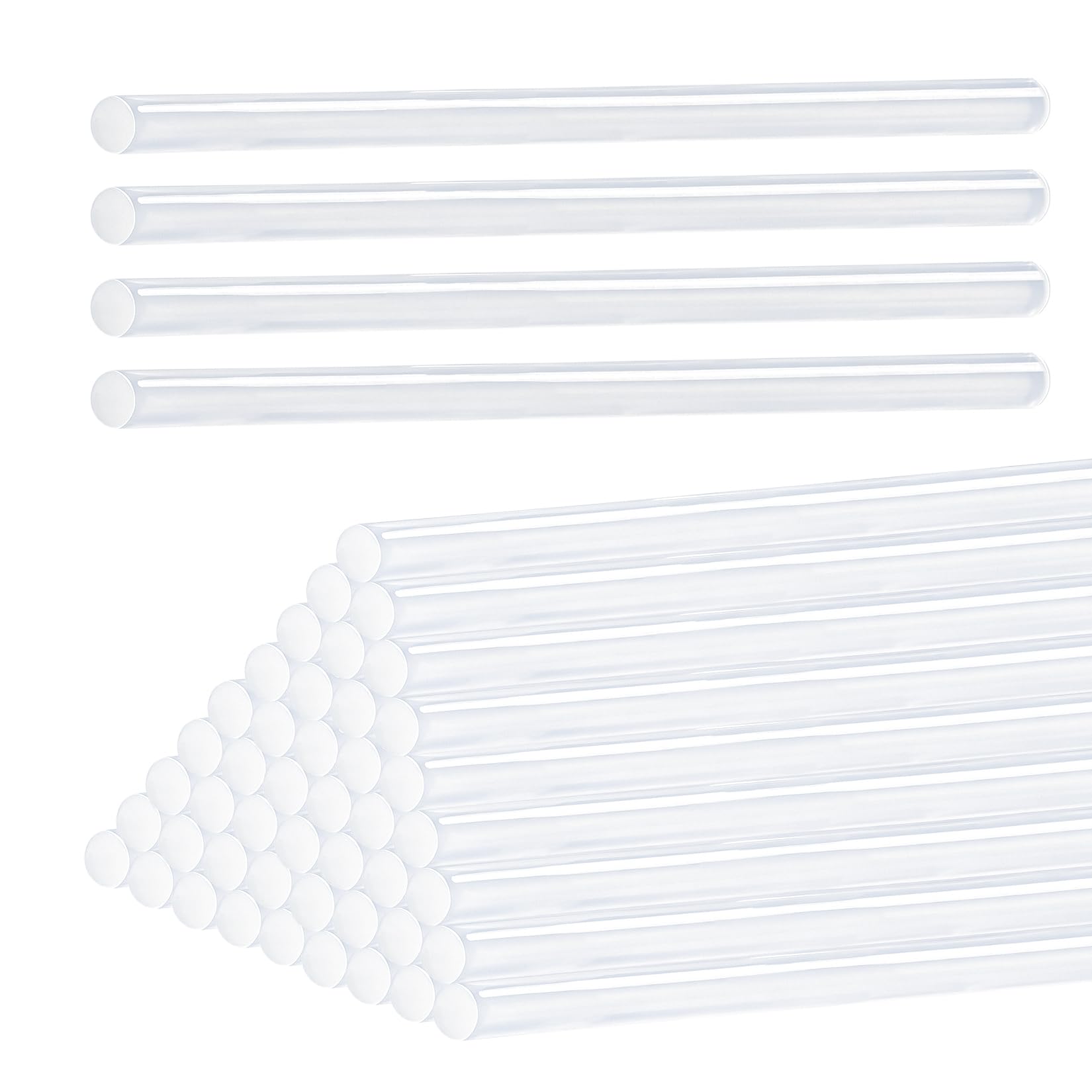 YINKUOSSAA 52 Pcs Hot Glue Sticks 7mm x 200mmHot Glue Gun Sticks, Transparente Hot Melt Gluesticks for DIY Arts and Crafting