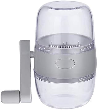 Nut Chopper, Portable Manual Nut Grinder with Hand Crank For All Nuts, Hand Held Food Shredder Cutter Mincer Blender Meat Grinder Kitchen Tool for Making ToppingsGrey