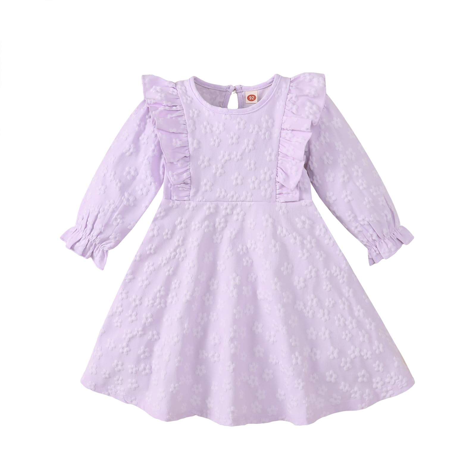 Toddler Baby Dress Floral Ruffle Sleeve Dresses for Girls Casual Party Beach Dress Kids Sundress