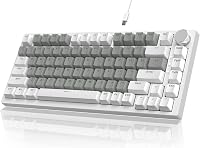 YINDIAO Ajazz AK820 Mechanikus Gamer Billentyűzet, 75% ANSI Elrendezés, Cserélhető Red Switch, Hangerőszabályzó Gombbal, PC/Mac Kompatibilis 1
