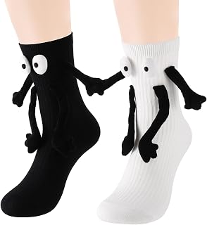 2 Pairs Crazy Socks for Kids Silly Funny Holding Hands