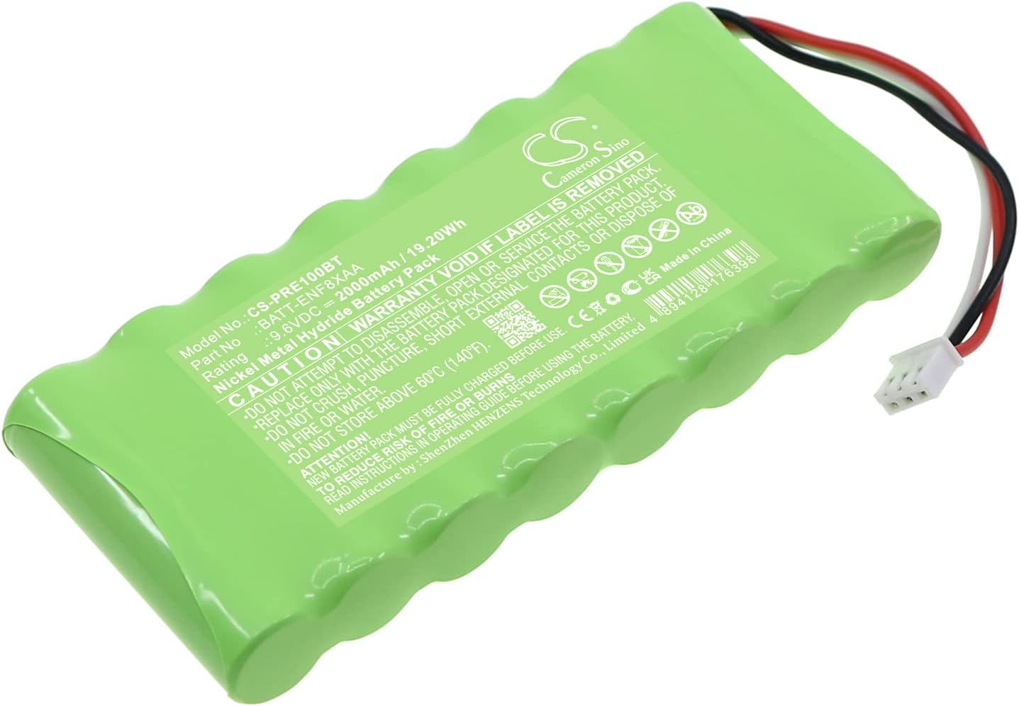Cameron Sino Battery for Pyronix ENF32UK-WE, Enforcer V10 PN:Pyronix BATT-ENF8XAA 2000mAh / 19.20Wh