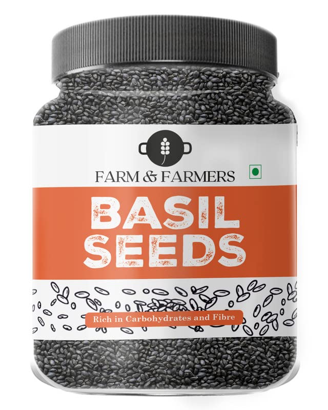 Farm & Farmers Organic Basil Seeds 500Gm Premium Fresh Organic