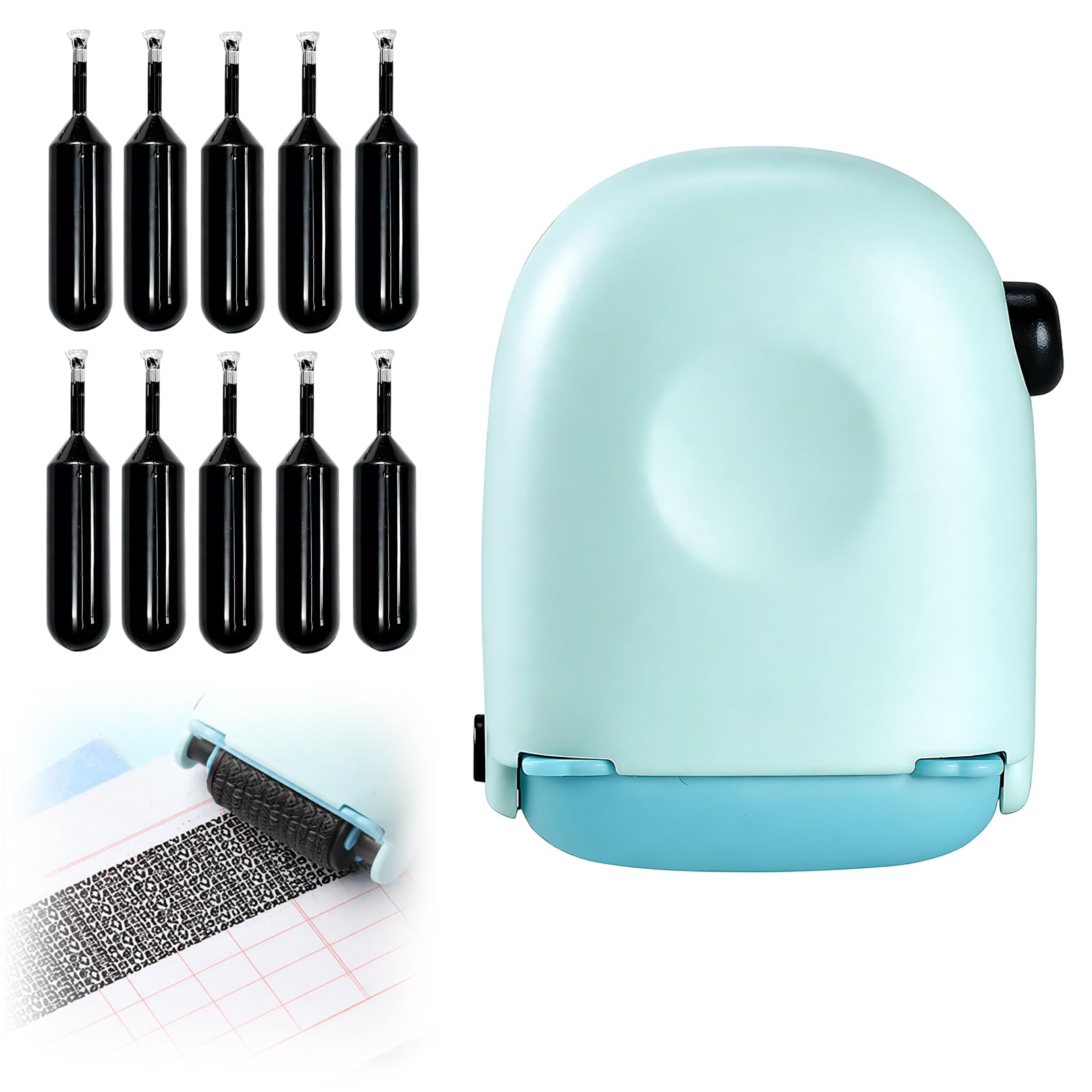 11PCS Confidential Roller Stamp, Data Defender Roller Stamp, Address Blocker Stamp for Identity Theft Protection, Confidential Stamp with 10 Refills