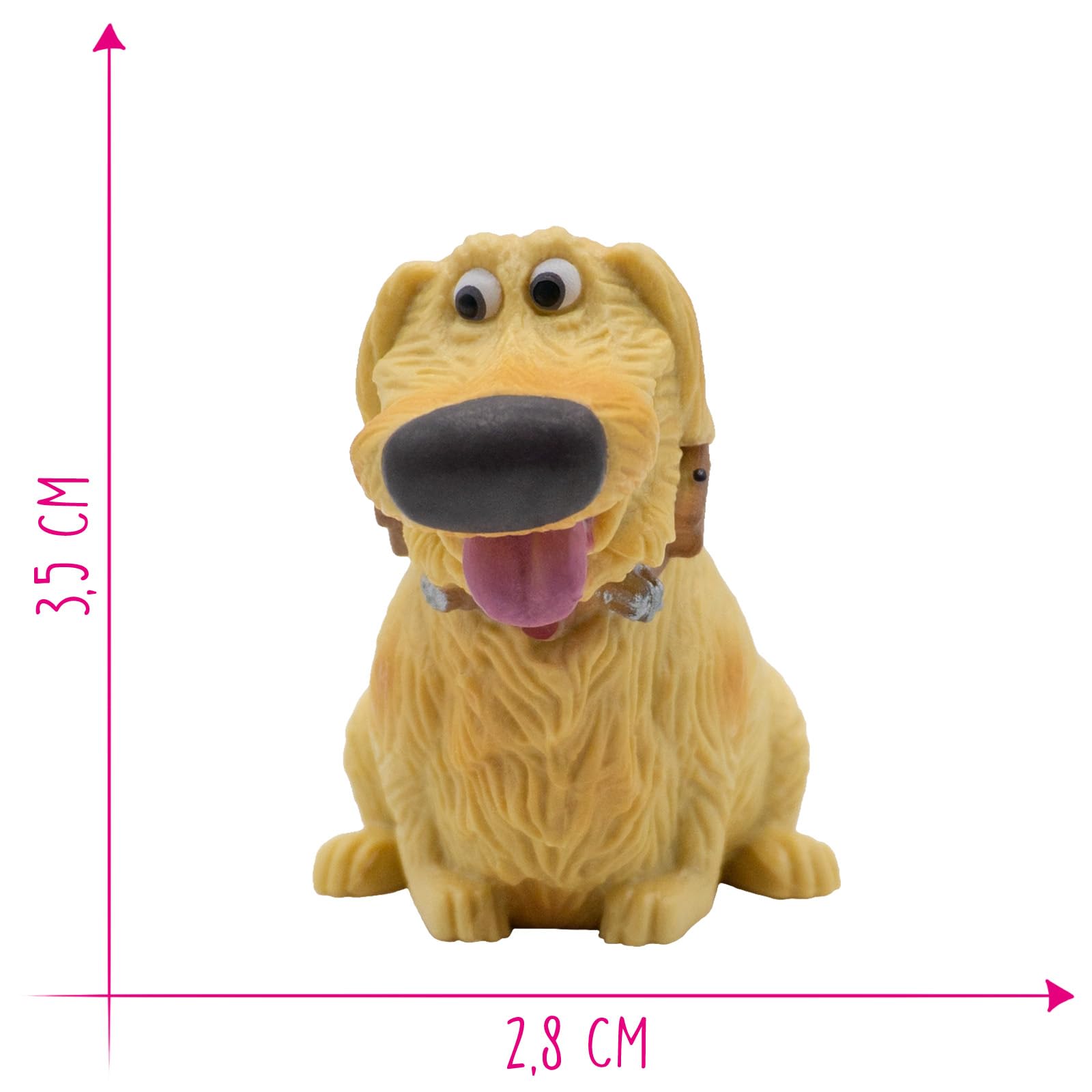 Bullyland 12731 Figurka do Zabawy Pies Dug z Disney Pixar Above, ok. 3,5 cm, Wierna Szczegółom, Nie Zawiera PVC, Optymalna jako Figurka na Tort i Drobny Prezent dla Dzieci od 3 Roku Życia