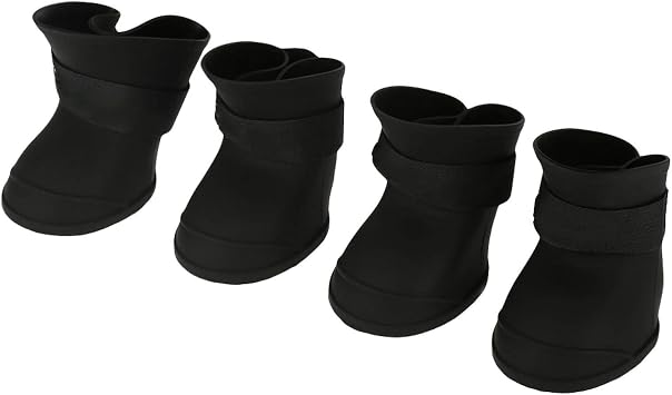 Dog Shoes, 4Pcs Pet Dog Cat Rain Boots Cute Silicone Waterproof Boots, Anti-Slip Protective Running Shoes Rainproof M