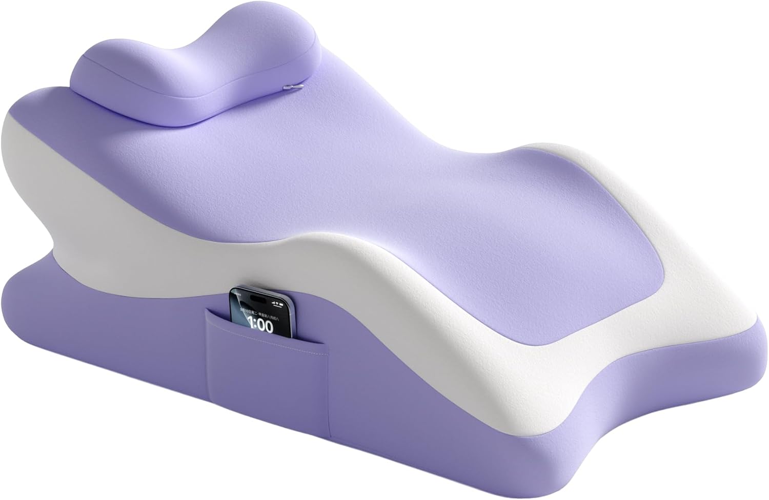 Sweet Spot Pillow for Couples - Wedge Intimacy Pillow with Ergonomic Support, Multi-Functional Lounger for Prone Reading, Cuddling & Neck Relief, Gift for Him/Her, Modern Color Block Design
