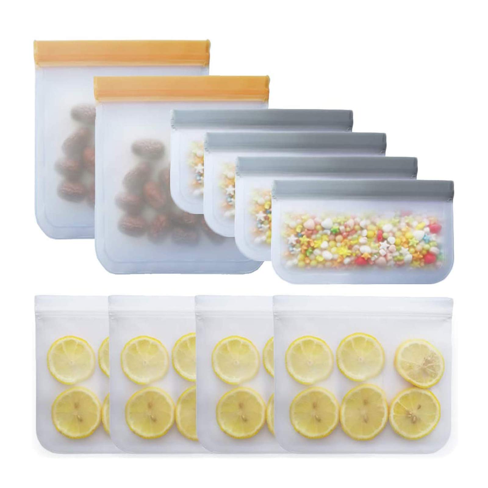 透明シリコン食品保存カバー Amazon｜KOMOSO 10個セット シリコンバッグ エコ 食品保存バッグ 半