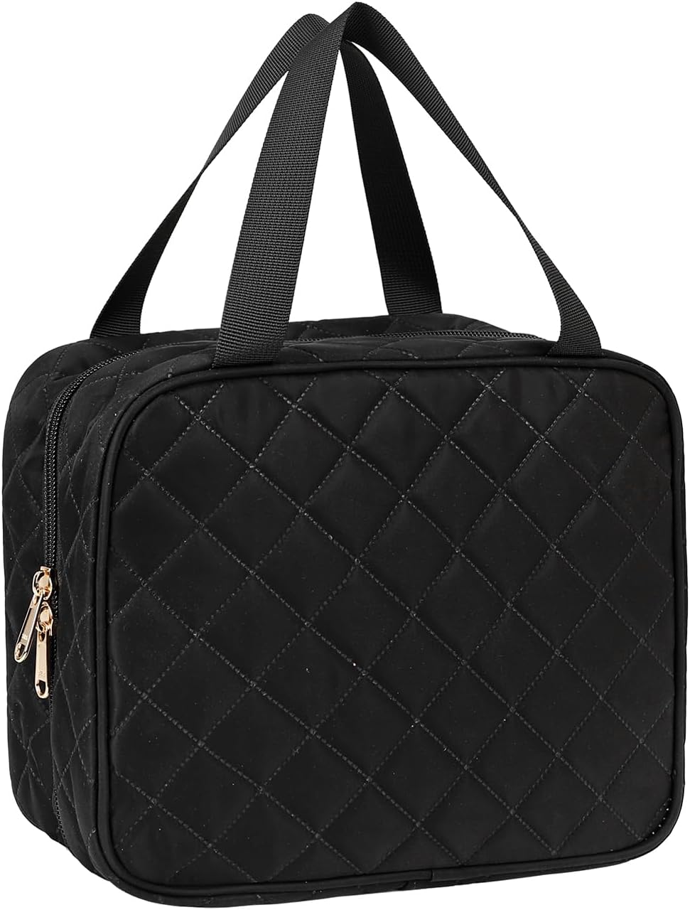 Travel Makeup Bag Hanging Toiletry Bag for Women Men TSA Approved Clear Bag Toiletries Waterproof Cosmetic Bag Toiletry Bag Travel Toiletry Organizer for Bathroom Shower, Black Diamond Grid