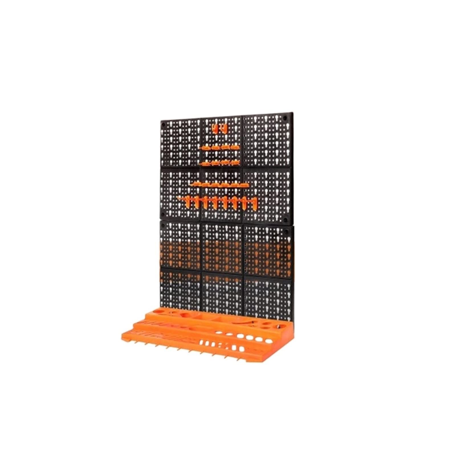 Narzędzia do organizatora garażu Narzędzie do szafki Wisząca tablica ABS Sprzęt do przechowywania Otwór w stojaku Plastikowy wielofunkcyjny warsztat (Color : Set 2, Size : A)