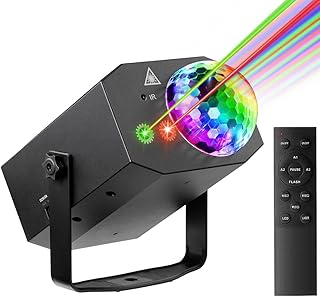 PAIFIEVD Laser Disco Lights with Pattern Projection,Sound Activated Dj Party Lighting for Indoor Dance Parties Birthday Ka...