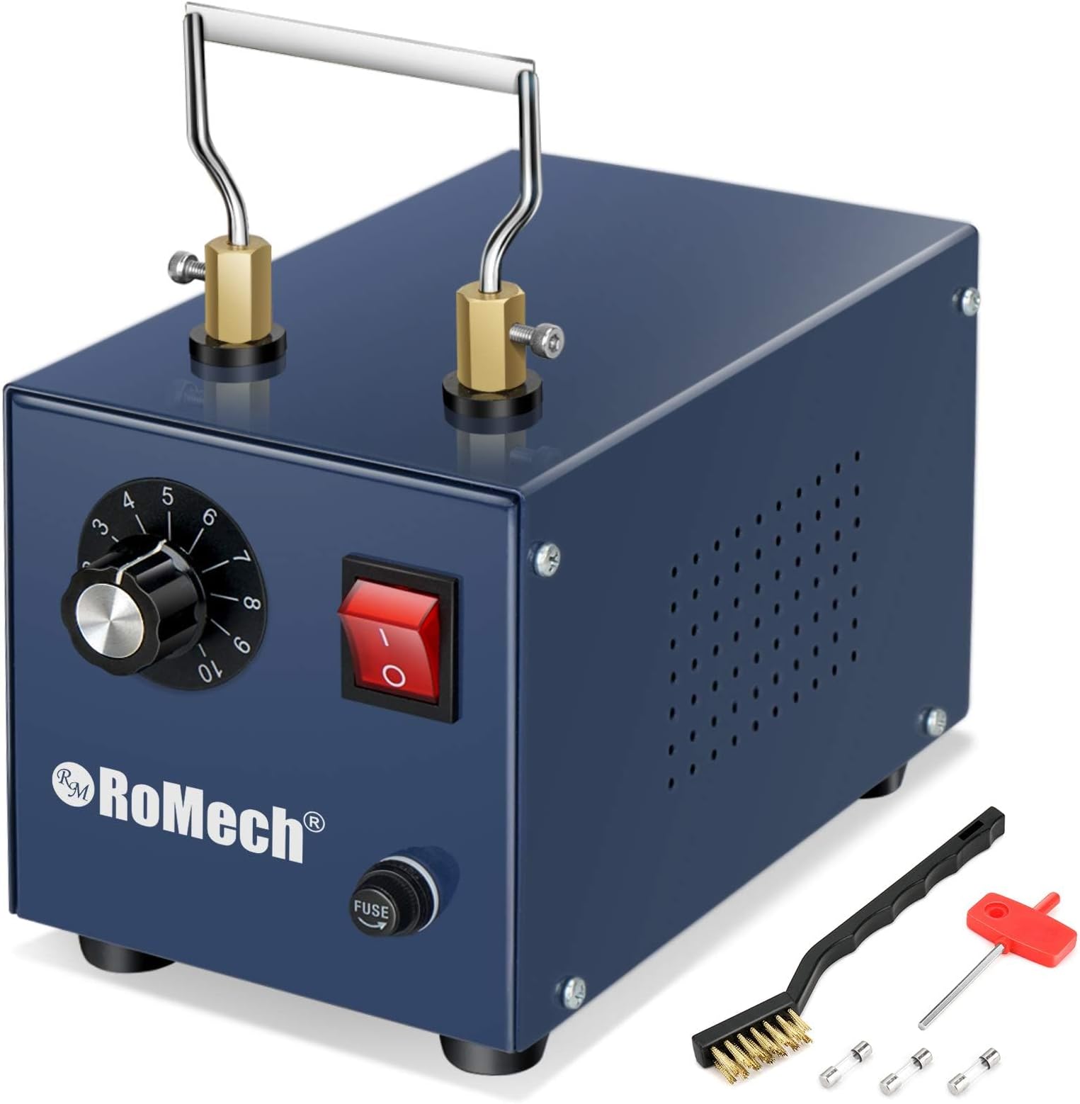ROMECH 160W Adjustable Electric Rope Cutter, Hot Knife Thermal Blade, Bench Mount Cutting Tool Kit for Braid Fabric Webbing Belting Ribbon (160W, RM-025)