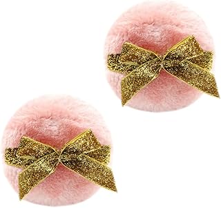 DEARMAMY 2 Piezas Puff Soplo Para El Cuerpo Puff De Peluche Soplo De Pelo Largo Soplo De Polvo Infantil Soplo De Polvo De Bebé Rosa