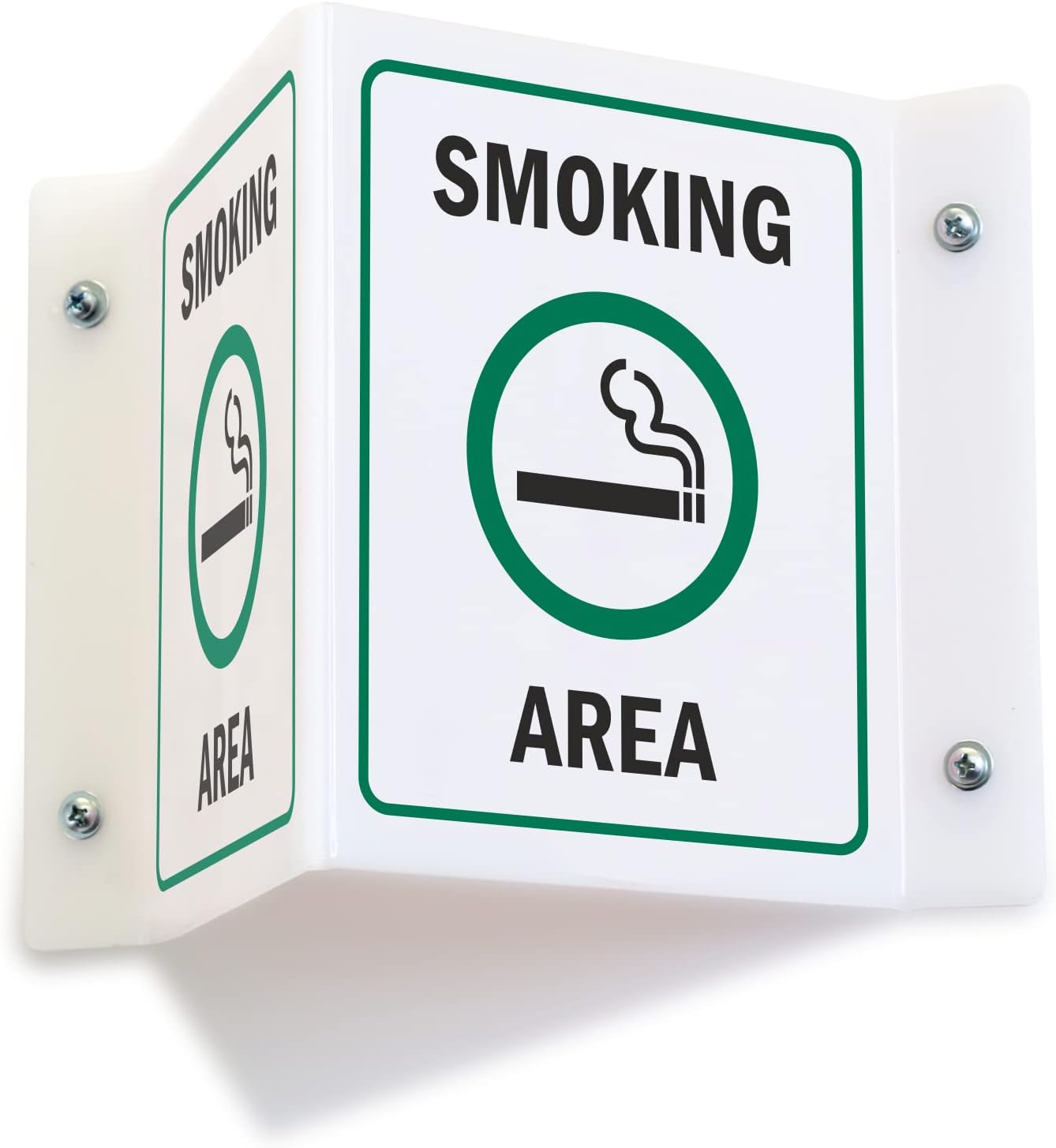 Projecting V-Sign : Smoking Area, PVC Water Proof Sticker Fixed on SunBoard