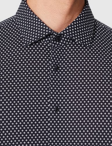 Seidensticker Slim Langarm Jersey Camicia, Blu