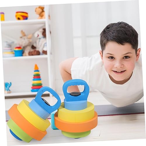 Miniatura 6 de 1 par de mancuernas de agua, equipo de gimnasio, jardín de infantes, mancuernas ajustables, equipo de entrenamiento, mancuernas de plástico