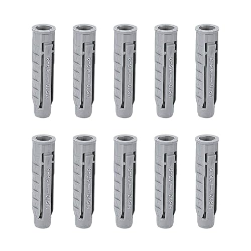 Miniatura 5 de uxcell Fijaciones plásticas del marco de la columna de los tubos de expansión de 10mmx50m m gris 24pcs