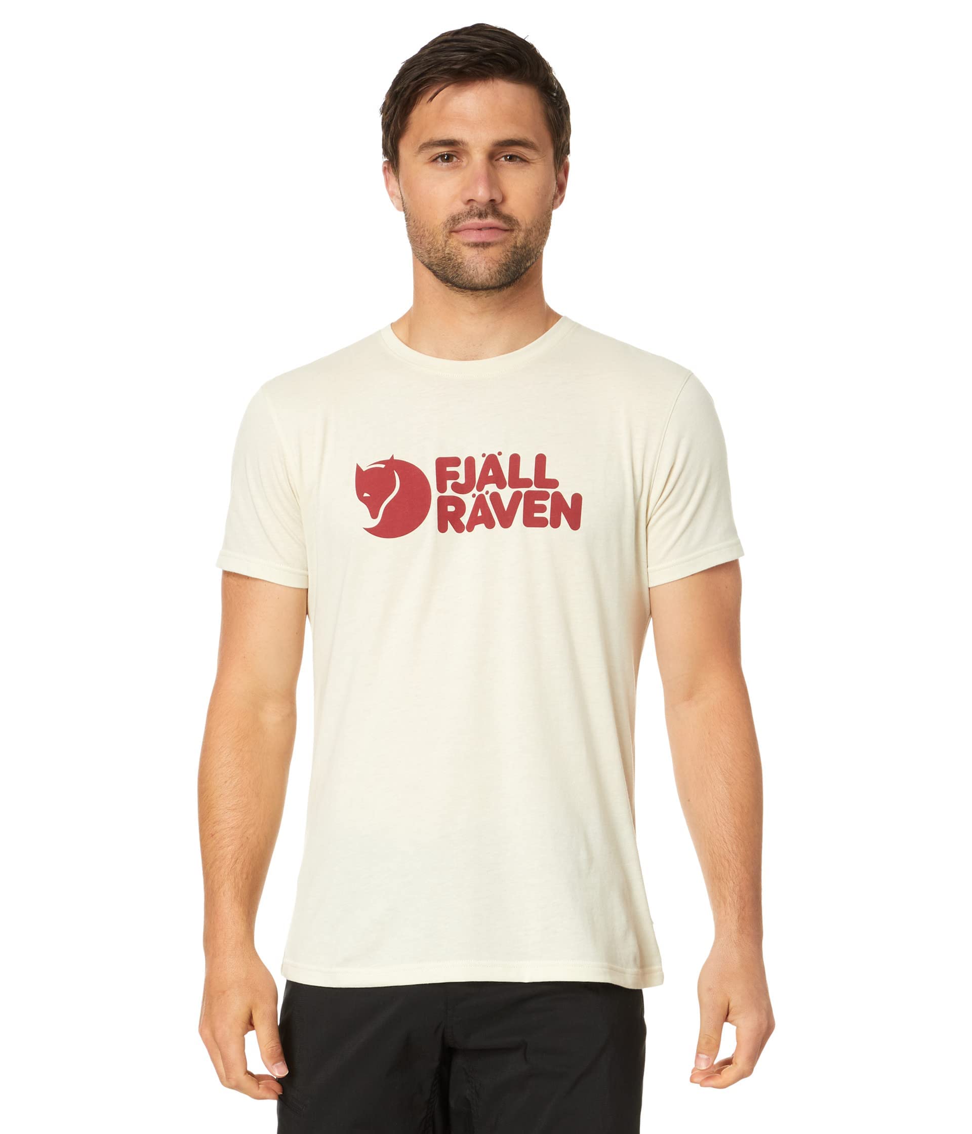 Fjallraven Men's White Logo T-Shirt - Chalk 113 - Chalk 113 - M