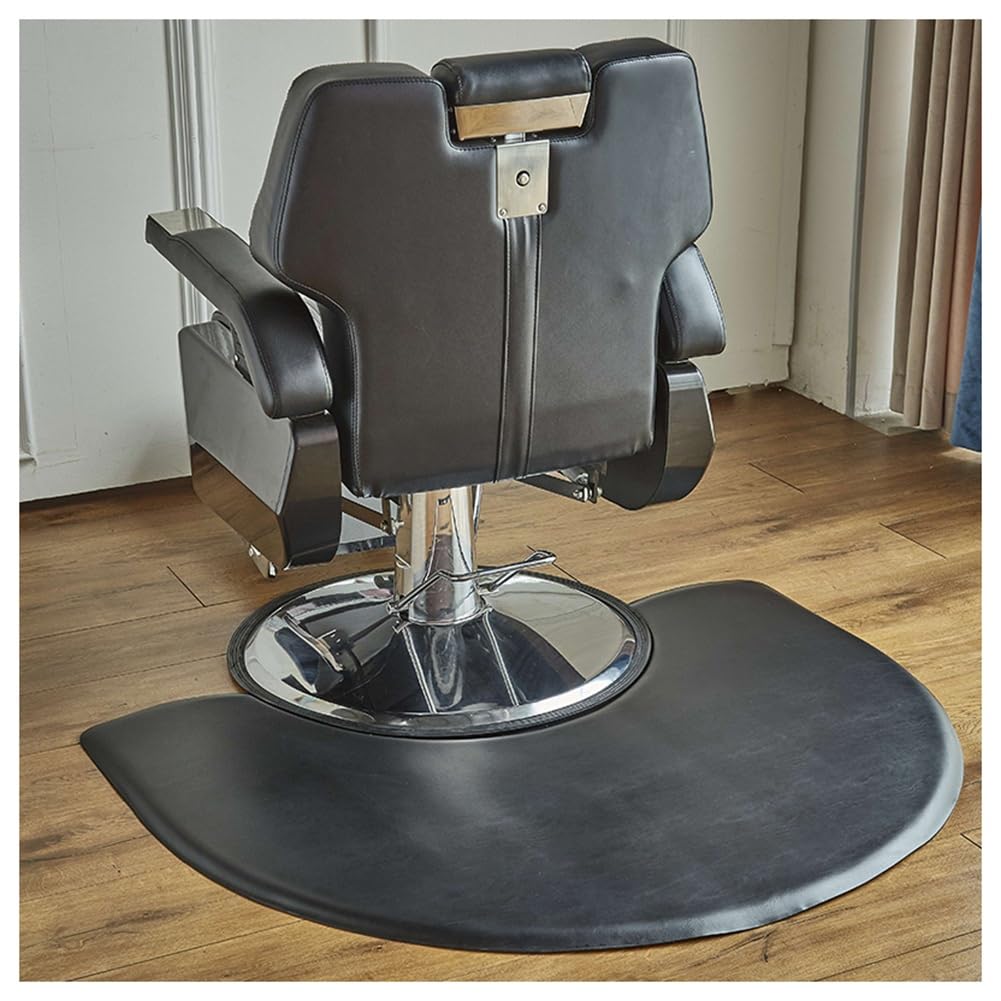 Tapis de chaise anti-fatigue pour salon et salon de coiffure, demi-cercle, 2 cm d'épaisseur, antidérapant, résistant aux talons, imperméable – Confort pour les coiffeurs et barbiers