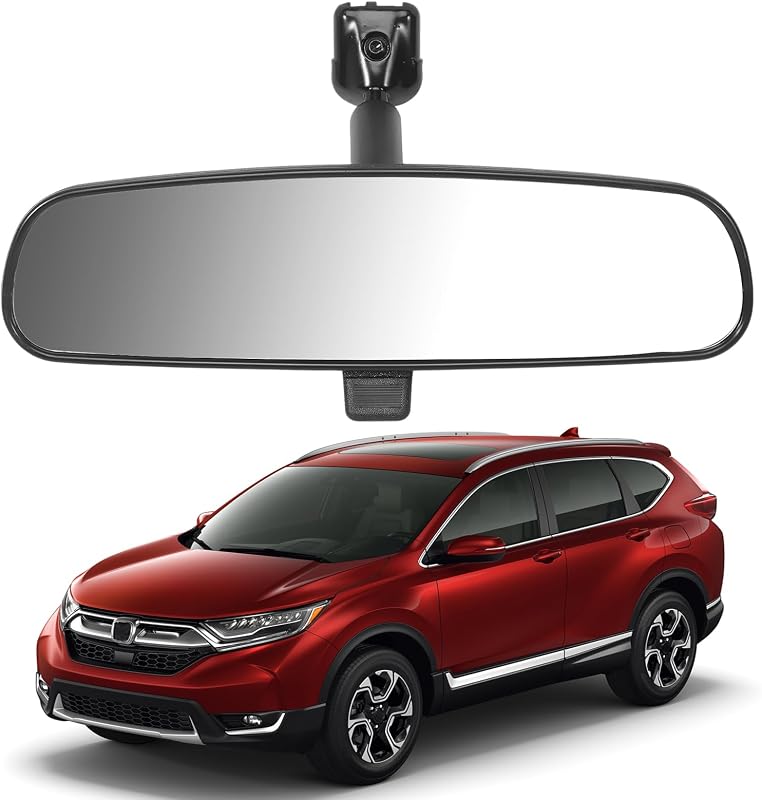 Espelho retrovisor interno BDTKylin preto para Honda Accord, Civic, CR-V e HR-V – 1 unidade