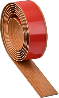 6.56Ft Self Adhesive Floor Transition Strips Vinyl Flooring Covering Strips Self Adhesive Transition Profile Floor/Door Strip Edge Trim Floor Strips Brown Woodgrain Design (4cm, Brown)