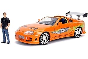 Jada 1:24 Diecast 1995 Toyota Supra: Rapido y Furioso Carros con Figura de Brian O'Conner