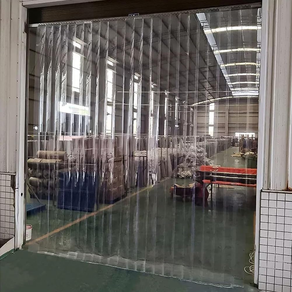 Zestaw kurtyn paskowych do chłodni typu walk-in. Izolowane paski z tworzywa winyźni, garaży, magazynów i domków dla zwierząt. Odporne na warunki atmosferyczne i wiatroszczelne (165 x 240 cm)