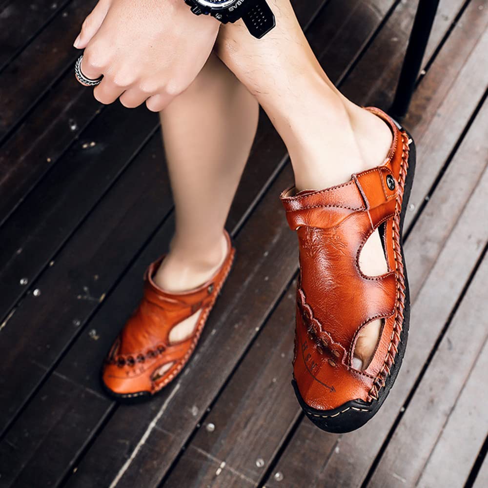 Rojeam Sandalias Casuales para Hombre Zapatillas de Playa Zapatos Planos Sandalias de Verano