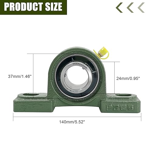 Miniatura 77 de 4 unidades UCP205-16 Cojinetes de bloque de almohada de 1 pulgada de eje de hierro fundido p205 rodamientos con 1 pulgada de diámetro montado bloque