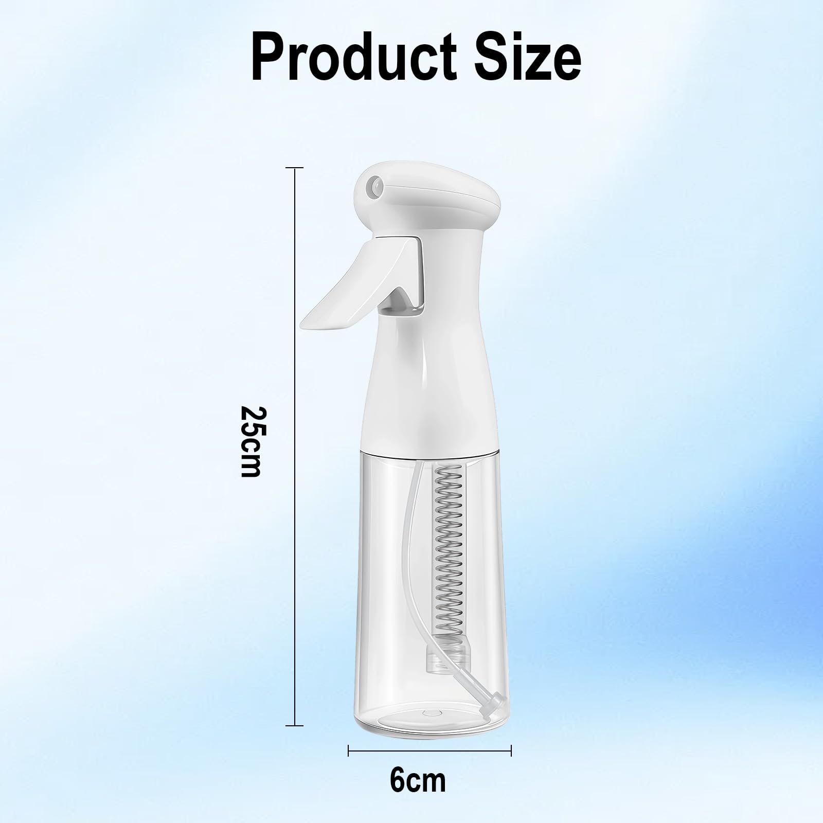 Ultra Fine Continuous Spray, butelka z rozpylaczem wody 200 ml, odporna na kapanie, bardzo cienka butelka z rozpylaczem do stylizacji włosów, pielęgnacji skóry, pielęgnacji roślin