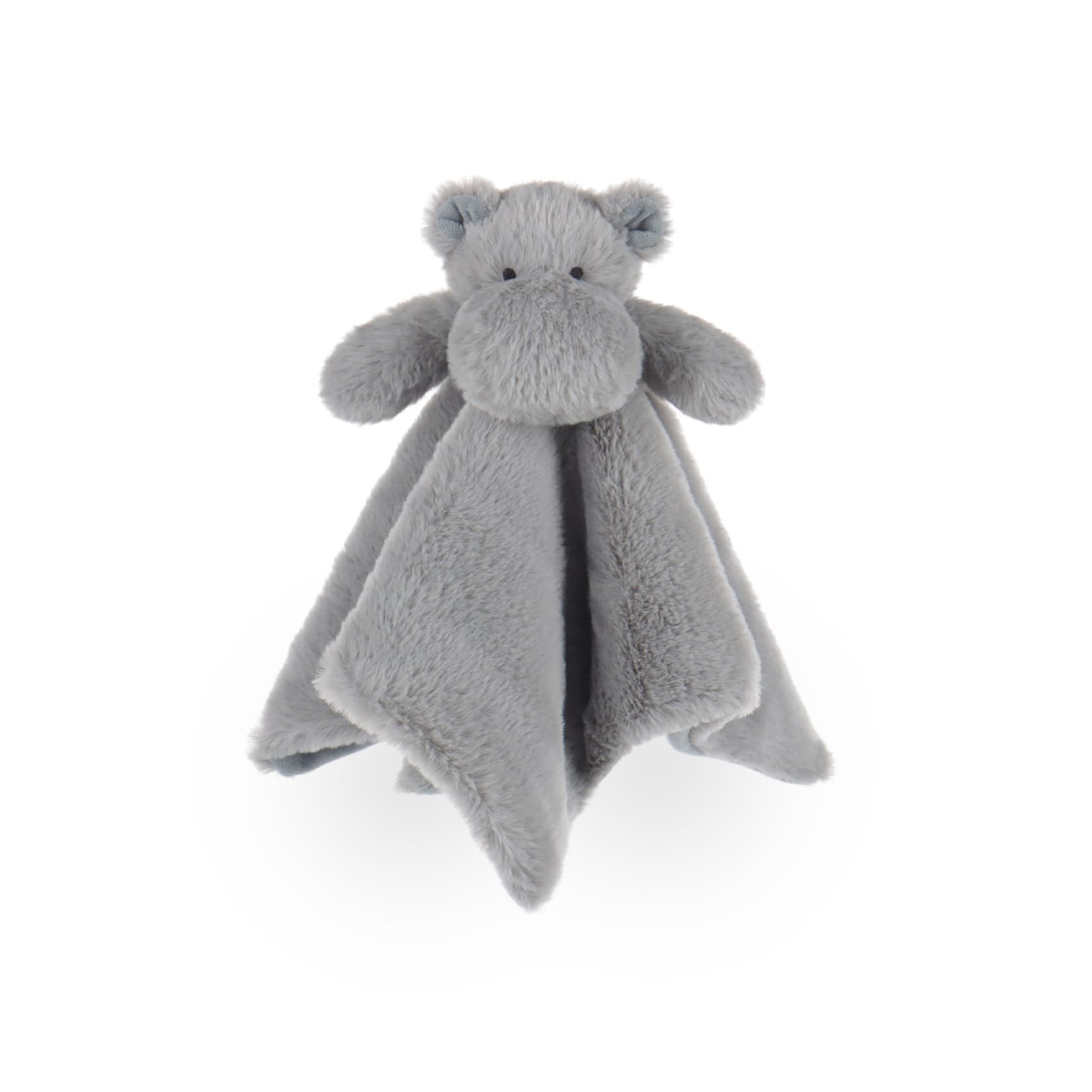 Apricot Lamb Clever Hippo Cute Comforter Soft Loveys for Baby Boy and Girl, Security Blanket for Babies, Infant and Toddlers, Grey