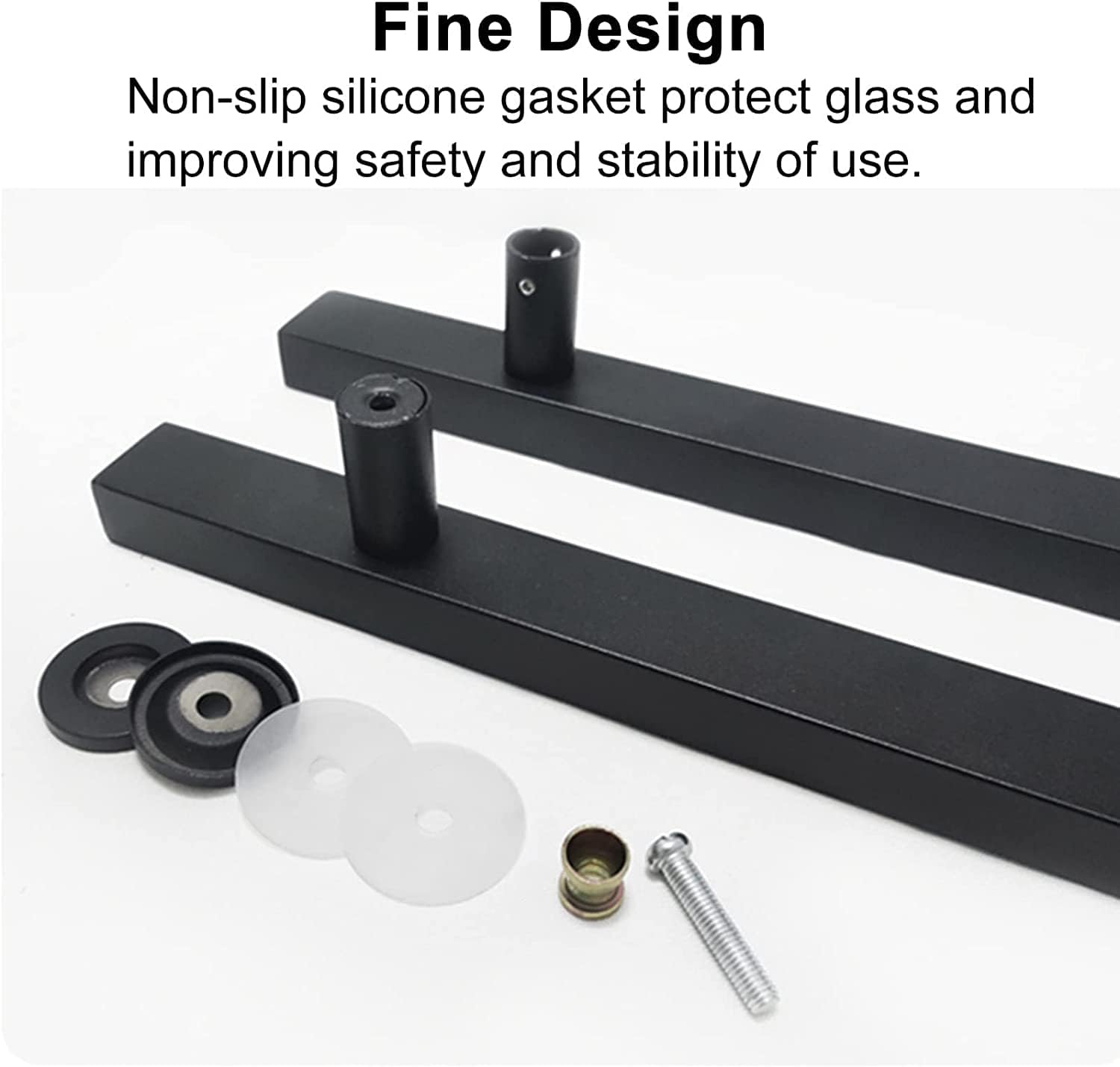 Modern Push Pull Bar Handle,Industrial Door Handles and Pulls,Outdoor Office Home,Heavy Duty Sliding Interior Handle Hardware,Smooth Exterior Door Handle