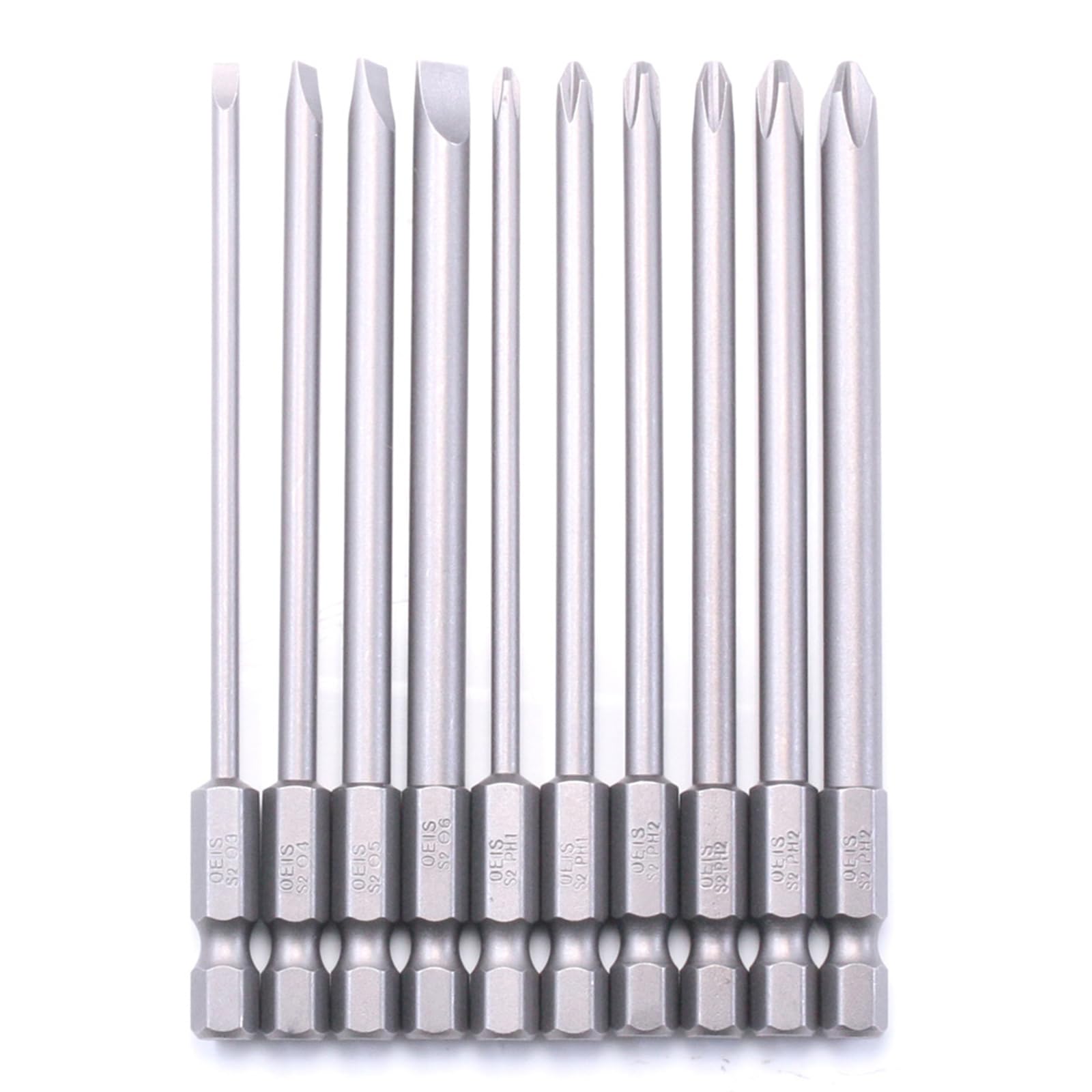 Buxuaaaa Comprehensive Professional 10 Piece Long Screwdriver Bit Head Set 100Mm For Efficient Repairs Electric Tool Accessories Screwdriver Bit