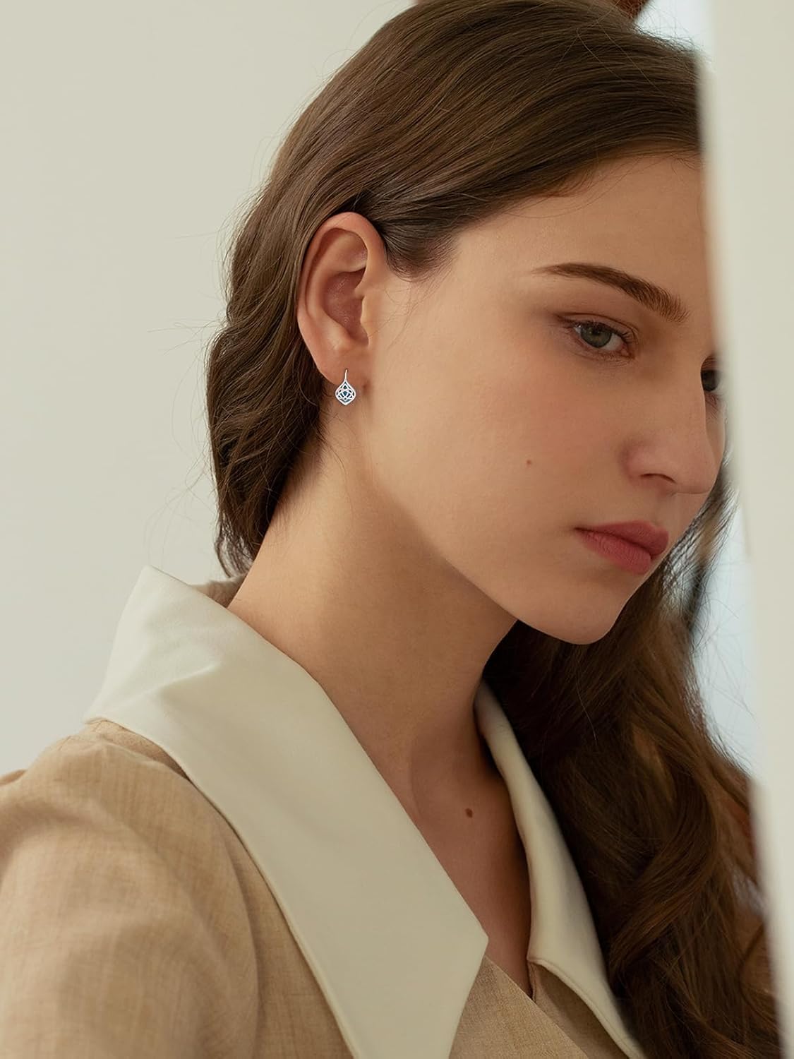 Dorunmo Sea Turtle/Lotus/Celtic Knot Earings 925 Sterling Silver Moonstone Leverback Earrings Jewelry Gifts for Women Mom - Image 5