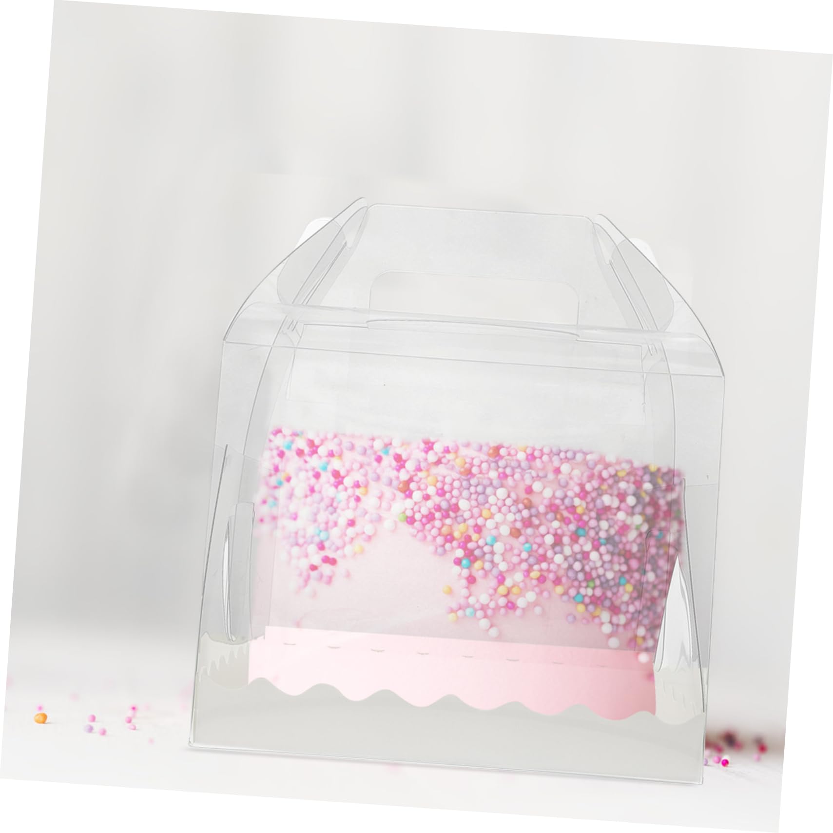 VINTORKY Tall Cake Box Set Lids Round Cake Containers 5 Inches for Desserts Party Home Use